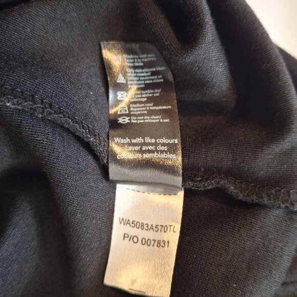 George Cap Sleeve Little Black Pencil Dress Size S Office Demure Sleek - Picture 12 of 12